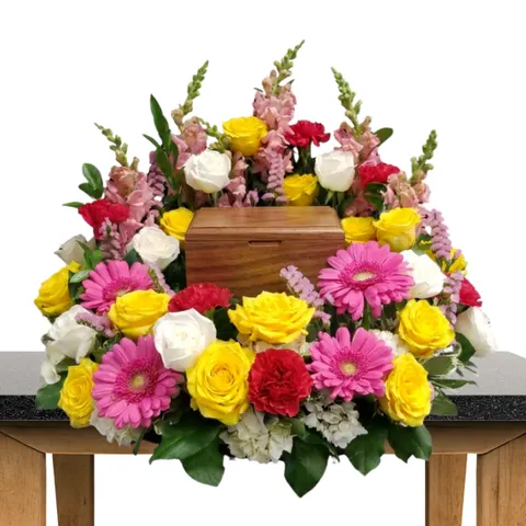 CREMATION WREATH-BRIGHT & BOLD