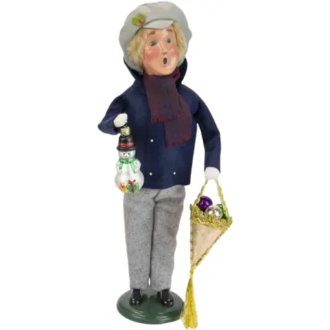 BYERS' CHOICE GLASS ORNAMENT MAN