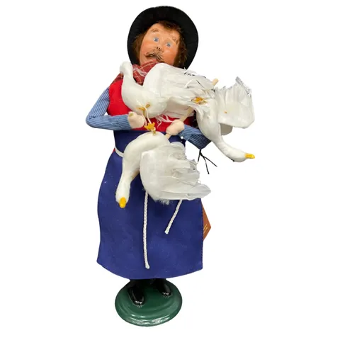 BYERS' CHOICE MAN SELLING GEESE