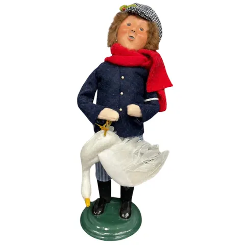BYERS' CHOICE BOY W/ GOOSE