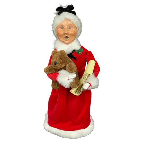 BYERS' CHOICE RED VELVET MRS. CLAUS
